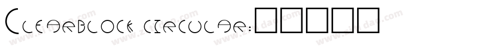 Clearblock circular字体转换
